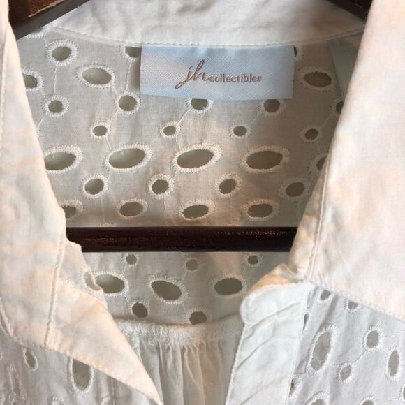 NWT JH Collectibles White Button Down Shirt Size L - Picture 3 of 8